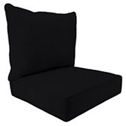 Jordan Manufacturing Sunbrella Solid Rectangular Boxed Edge Outdoor Deep Seat Chair Cushion Set Jordan Manufacturing