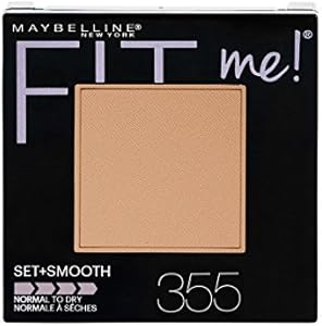 Maybelline New York Fit Me Set + Smooth Powder Makeup, Porcelain, 0.3 oz. MAYBELLINE