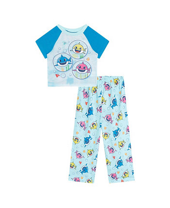 Пижамный комплект с акулой для малышей для мальчиков, комплект из 2 шт. AME