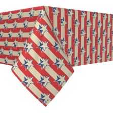 Rectangular Tablecloth, 100% Cotton, 60x120&#34;, USA Stars Fabric Textile Products