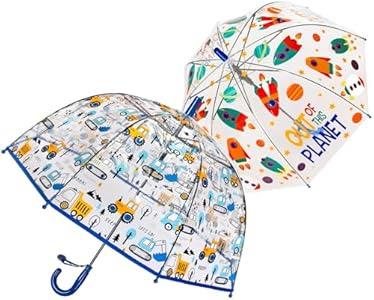 Зонт RONIARE RONIARE 2 Pack Kids Clear Umbrellas for Rain Dome Bubble Umbrella Windproof for Toddler Boys Girls RONIARE