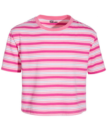 Полосатая футболка Big Girls Joy, созданная для Macy's Epic Threads