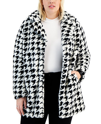 Модное пальто большого размера из искусственного меха, созданное для Macy's CoffeeShop