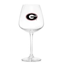 Georgia Bulldogs 18oz. Stemmed Wine Glass Indigo Falls