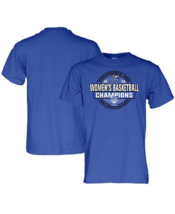 Мужская футболка Royal Middle Tennessee State Blue Raiders 2023 C-USA, женская футболка турнира чемпионов по баскетболу в раздевалке Blue 84