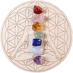 Apengshi Natural Healing Crystal Set Flower of Life Chakra Meditation Kit Home Decoration Rock Specimens Gifts Apengshi