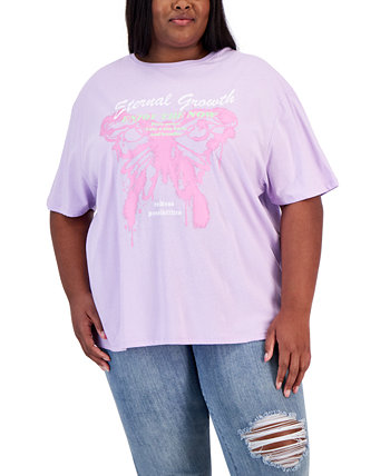 Модная хлопковая футболка больших размеров с изображением бабочки Grayson Threads, The Label