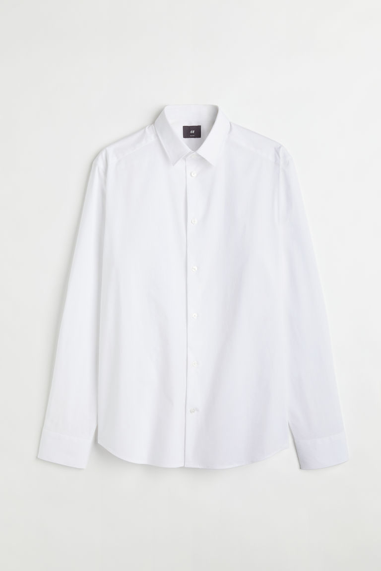 Эластичная рубашка узкого кроя H&M