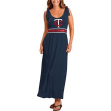 Женское платье макси G-III 4Her от Carl Banks Navy Minnesota Twins Game Over In The Style