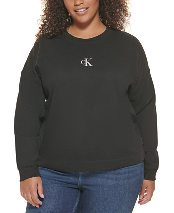 Толстовка с длинными рукавами Trendy Plus Size с логотипом Calvin Klein