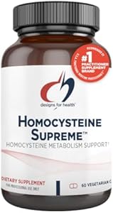 Designs for Health Homocysteine Supreme - Methylated B Vitamins with Riboflavin, B6, B12, Folate, L-Serine & TMG for Brain Support & Heart Health - Methylated Multivitamin (60 Capsules) Designs for Health