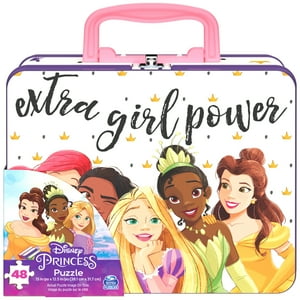 Disney Princess 48-Piece Puzzle in Tin with Handle, for Families and Kids Ages 4 and up Spin Master Games