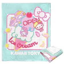 Sanrio Hello Kitty & Friends Мороженое с неоновой вывеской, шелковистое сенсорное одеяло Licensed Character
