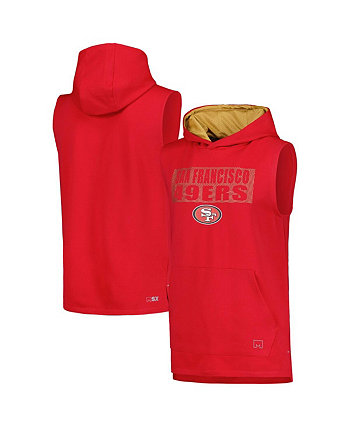 Мужской пуловер без рукавов Scarlet San Francisco 49ers Marathon с капюшоном MSX by Michael Strahan