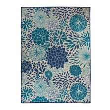 World Rug Gallery Modern Floral Circles Flatweave Indoor / Outdoor Area Rug World Rug Gallery