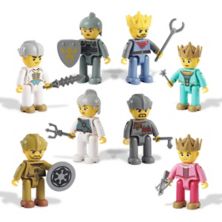 PicassoTiles 8 Piece Medieval King and Knights Character Figure Set PTA13 PicassoTiles