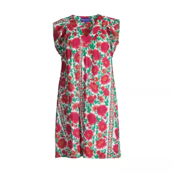 Мини-платье Parker из хлопка с цветочным принтом Ro's Garden