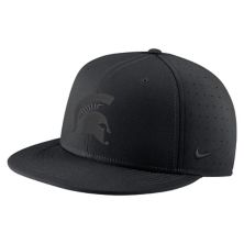 Men's Nike Black Michigan State Spartans Triple Black Performance Fitted Hat Nike