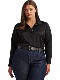 Женская Сатиновая Рубашка Большого Размера LAUREN Ralph Lauren LAUREN Ralph Lauren
