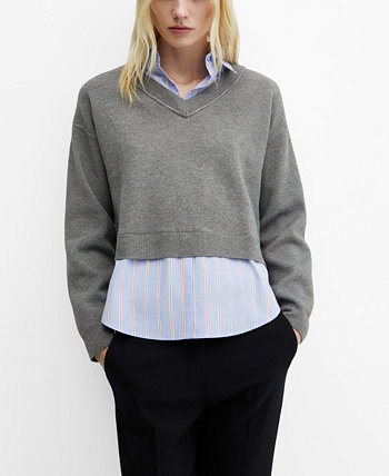 Women's Combined Shirt Sweater MANGO