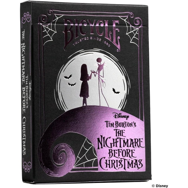 Disney Tim Burton's Nightmare Before Christmas Inspired Playing Cards, 1 Deck Bicycle