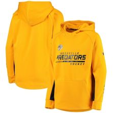 Золотая толстовка с капюшоном Nashville Predators Authentic Pro Raglan с логотипом Youth Fanatics Fanatics