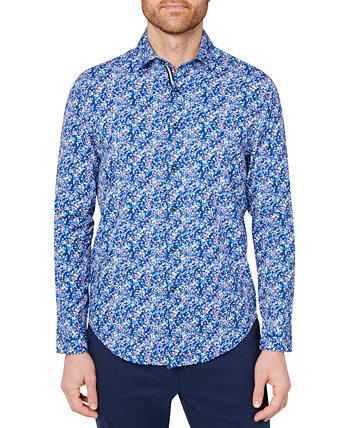 Мужская рубашка Slim Fit Mini с цветочным принтом Society of Threads