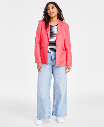 Women's Linen-Blend Blazer, Created for Macy's On 34th