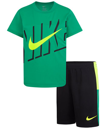 Футболка Little Boys Icon и шорты в сетку, комплект из 2 предметов Nike