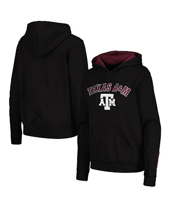 Женский черный пуловер с капюшоном Texas A&M Aggies Arch & Logo Colosseum
