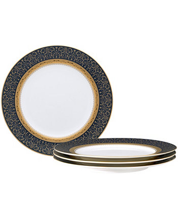 Одесса Cobalt Gold Набор из 4 акцентных тарелок, сервиз на 4 персоны Noritake