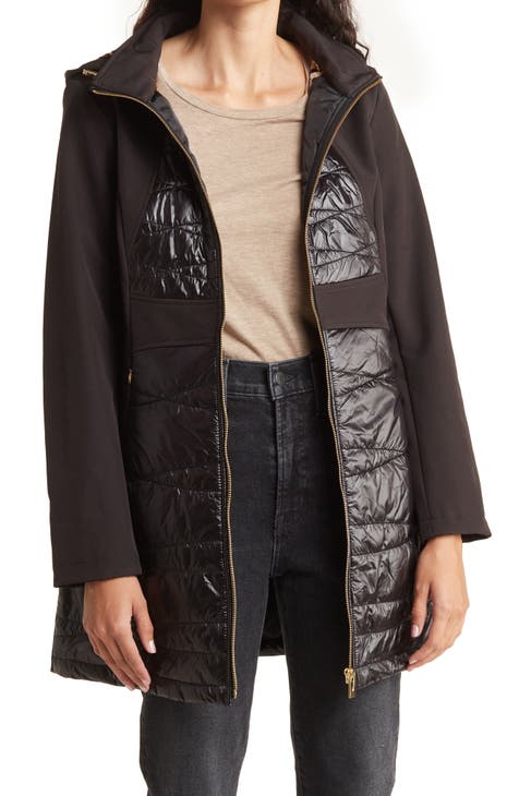 Эллиптическая стеганая куртка Softshell с капюшоном Via Spiga