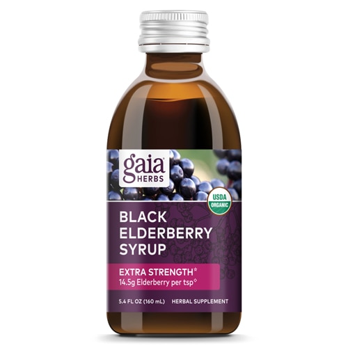 Органический сироп из черной бузины — 5,4 жидких унции Gaia Herbs