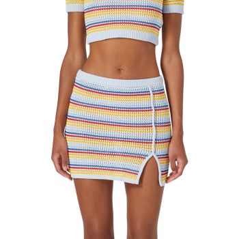 Texture Stripe Knit Mini Skirt Casablanca