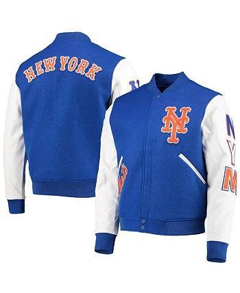 Мужская куртка Royal New York Mets Varsity Logo с молнией во всю длину Pro Standard