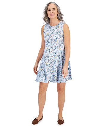 Женское трикотажное платье-шлёпанцы без рукавов с принтом, созданное для Macy's Style & Co