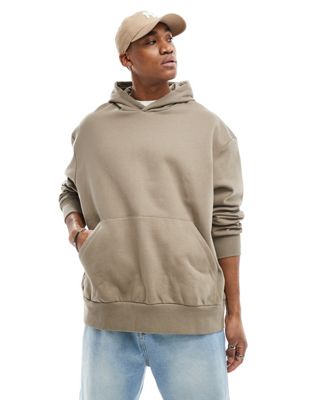ASOS DESIGN heavyweight extreme oversized hoodie in brown ASOS DESIGN