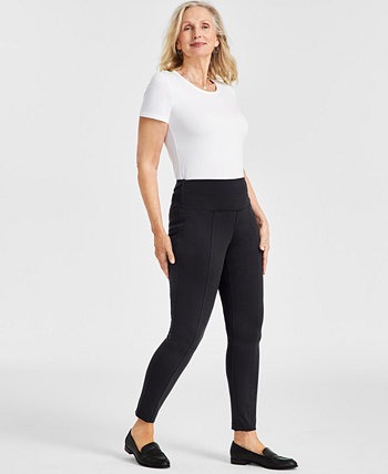 Женские брюки вязки понте со средней посадкой и контролем живота, созданные для Macy's Style & Co