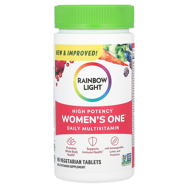 Высокая Эффективность, Для Женщин, Ежедневный Мультивитамин - 90 Вегетарианских Таблеток - Rainbow Light Rainbow Light