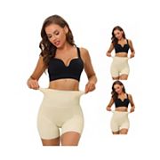 3 Packs Women's High Waisted Shapewears Boyshort Tummy Control Panties Allegra K