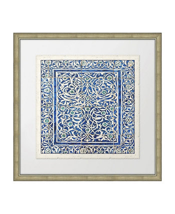 Настенная живопись с жикле в рамке Colorful Tiles II - 28 x 28 x 2 дюйма Melissa Van Hise