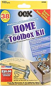 OOK 59989 Professional Picture Hanging Home Toolbox Kit (38 Piece) OOK