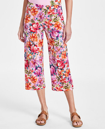 Women's Printed Culotte Pants, Created for Macy's J&M Collection