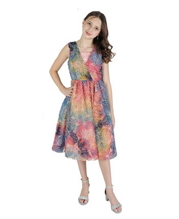 Сутажное платье без рукавов с эффектом омбре для больших девочек Christian Siriano