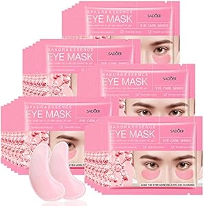 Adofect 30 Pairs Black Collagen Under Eye Mask Anti-Aging Hyaluronic Acid Eye Patches for Moisturizing & Reducing Dark Circles, Luxury Gift for Women and Men, Black Adofect