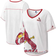 Женская стартовая белая футболка St. Louis Cardinals Perfect Game с v-образным вырезом Starter
