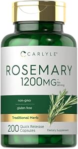 Carlyle Rosemary Capsules | 1200mg | 200 Count | Non-GMO & Gluten Free Extract Carlyle