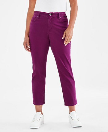 Миниатюрные джинсы-капри с пышной посадкой и манжетами со средней посадкой, созданные для Macy's Style & Co