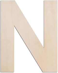 MGTECH 12 Inch Large Wooden Letter A, 1/4 in Thick Big Wood Letter for Crafts and Wall Decor MGTECH