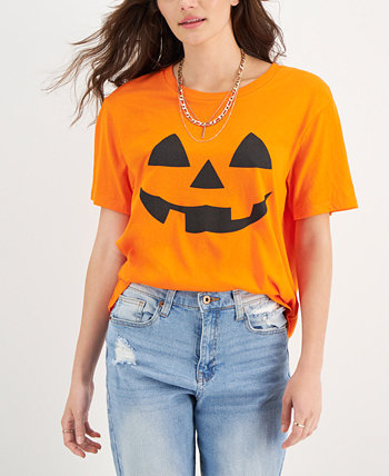 Juniors' Pumpkin Graphic T-Shirt Love Tribe